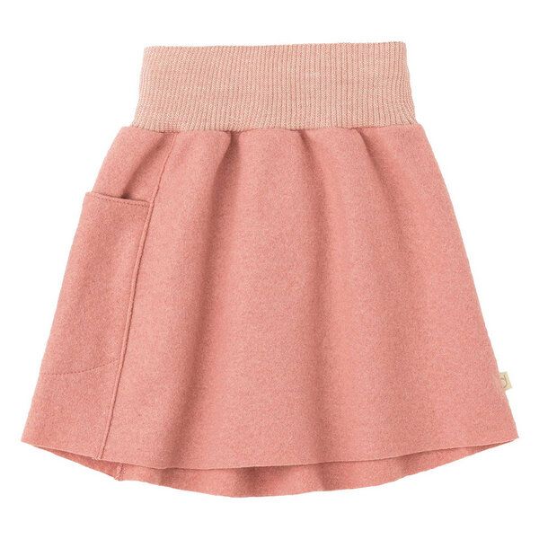 Gonna bimbe grandi in lana cotta bio (2-8 anni) // soft pink
